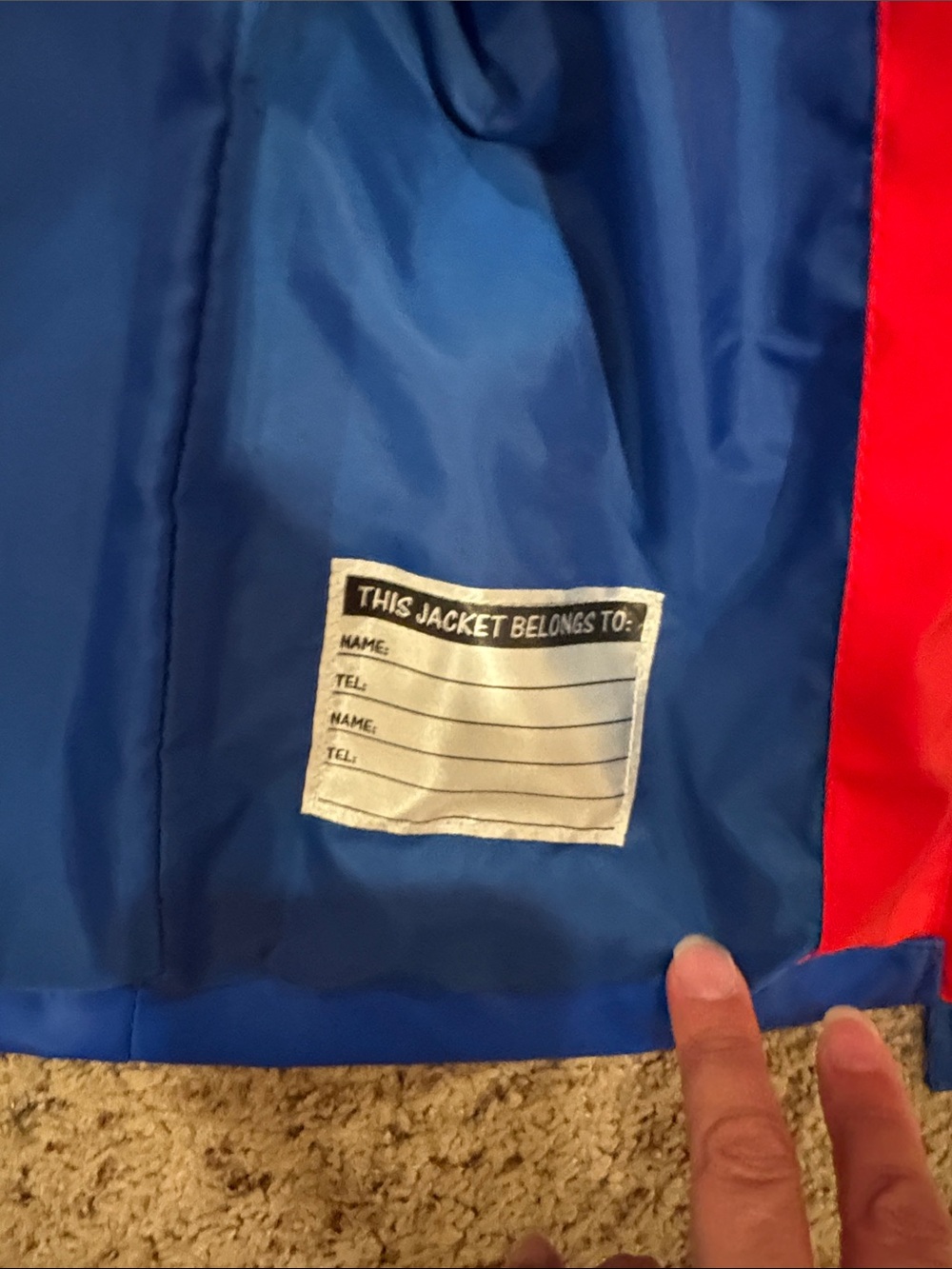 Marvel rain coat Red and Blue Spider-Man Hooded Jacket - Picture 5 of 6